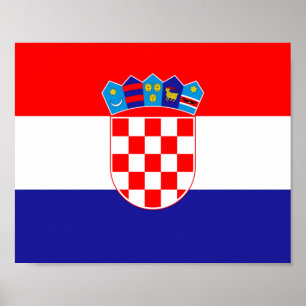 Poster Drapeau Croatie