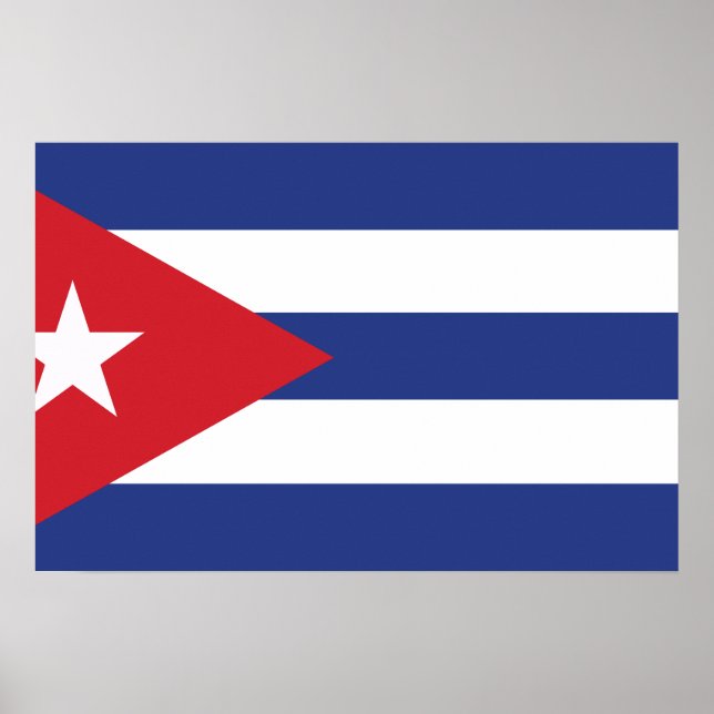 Poster Drapeau Cuba (Devant)