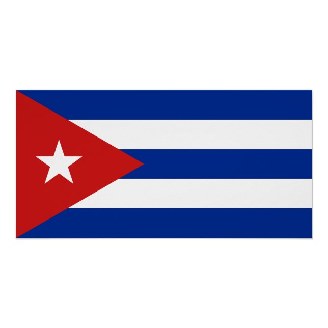 Poster Drapeau Cuba (Devant)
