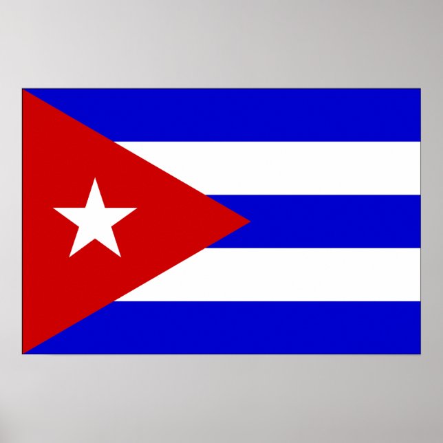 Poster Drapeau Cuba (Devant)