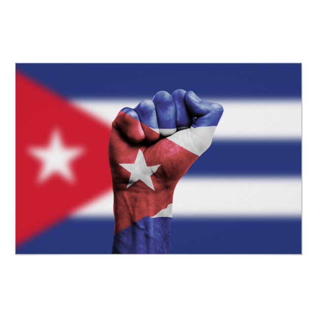 Poster Drapeau cubain (Devant)