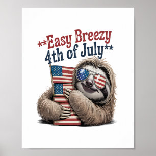 Poster Drapeau d'accrochage du connecteur 4 juillet