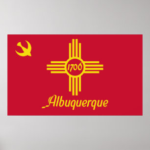 Poster Drapeau d'Albuquerque (Nouveau-Mexique)
