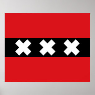 Poster Drapeau d'Amsterdam