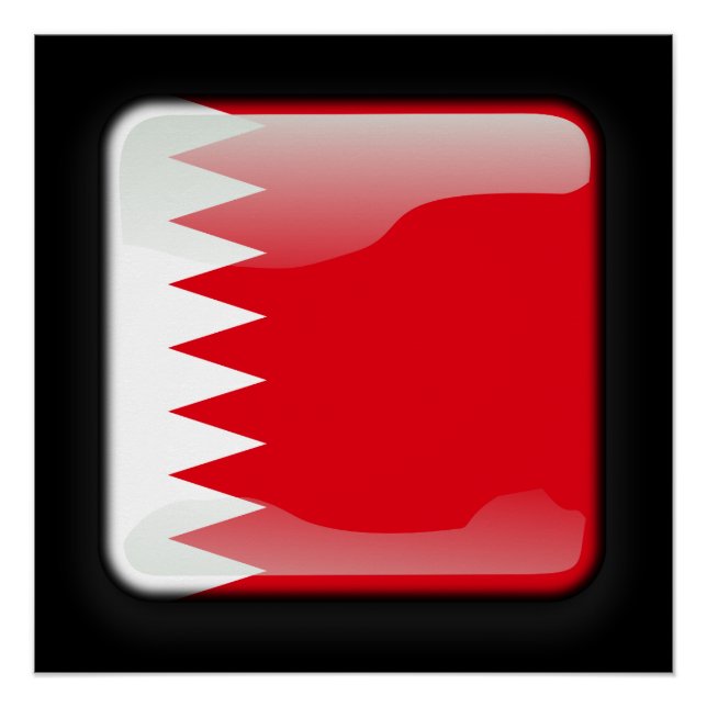 Poster Drapeau de Bahreïn (Devant)