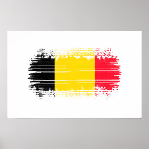 Poster Drapeau de Belgique