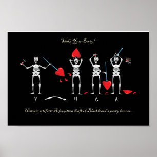 POSTER DRAPEAU DE BORD NOIR DE CAPITAINE MAYFLOWER