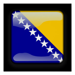 Poster Drapeau de Bosnie-Herzégovine