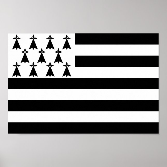Poster Drapeau de Bretagne patriotique (Devant)