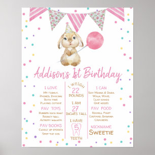 Poster Drapeau de Bunny Bunny 1er anniversaire Jalon