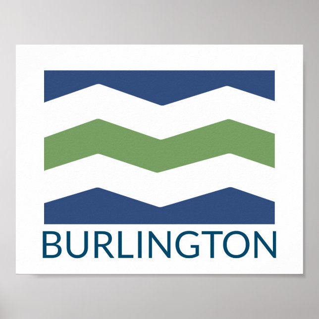 Poster Drapeau de Burlington, Vermont (Devant)