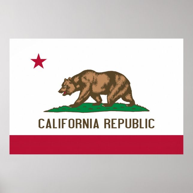 Poster Drapeau de Californie (Devant)
