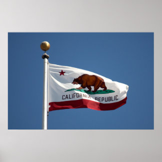 Poster drapeau de Californie