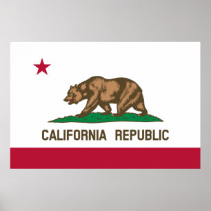 Poster Drapeau De Californie, Drapeau De Californie,