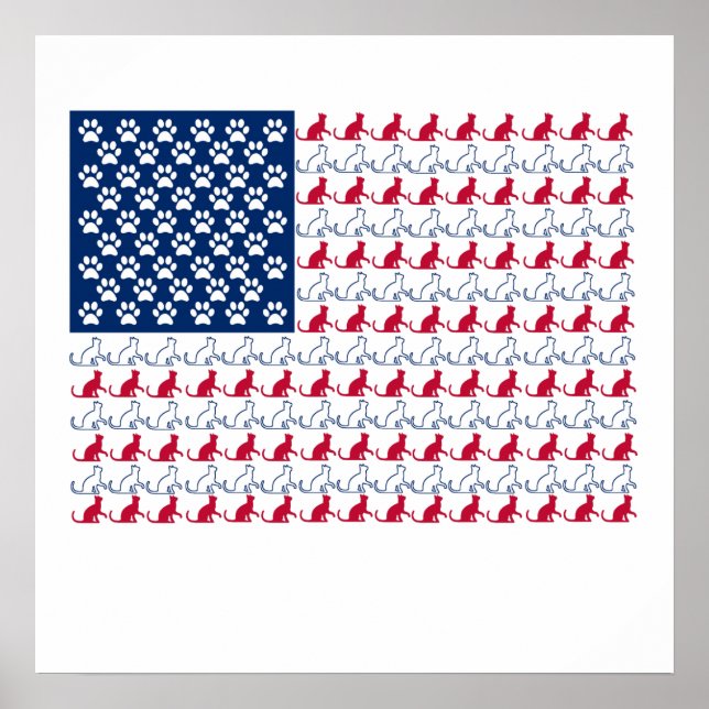 Poster Drapeau de chat (Devant)