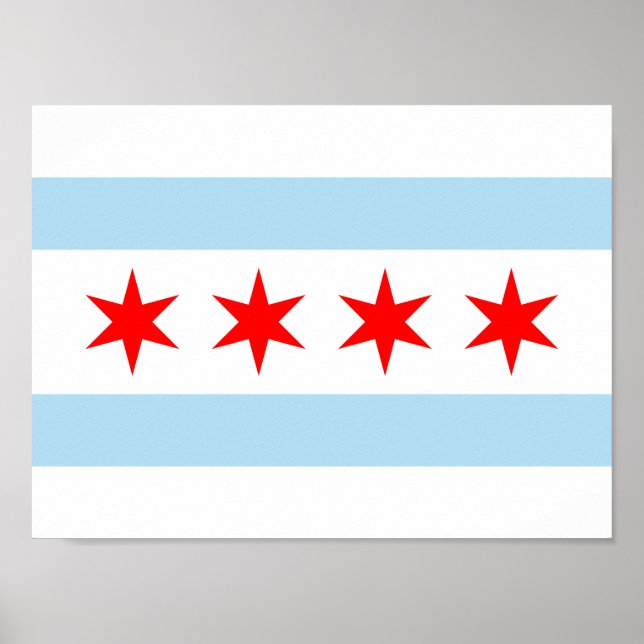 Poster Drapeau de Chicago (Devant)