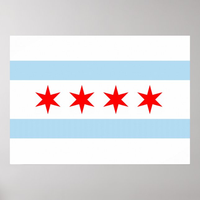 Poster Drapeau de Chicago (Devant)