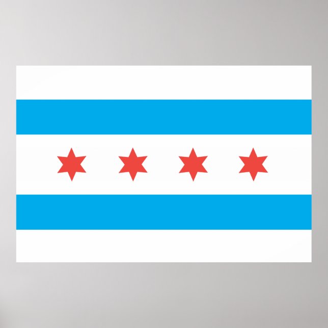 Poster Drapeau de Chicago (Devant)