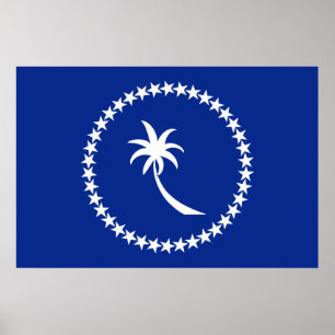 Poster Drapeau de Chuuk, Micronésie