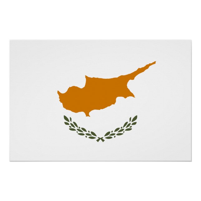 Poster Drapeau de Chypre (Devant)