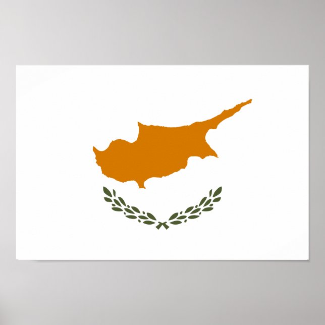Poster Drapeau de Chypre (Devant)