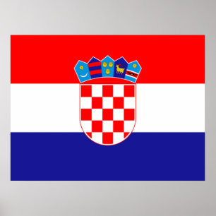 Poster Drapeau de Croatie
