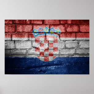Poster Drapeau de Croatie