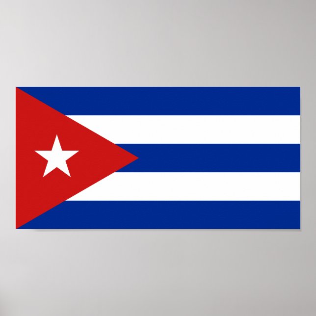 Poster Drapeau de Cuba (Devant)