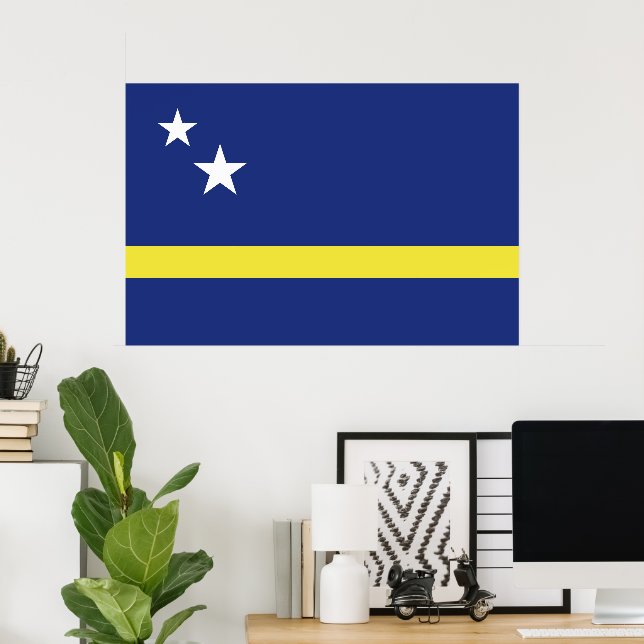 Poster Drapeau de Curaçao (Bureau à domicile)