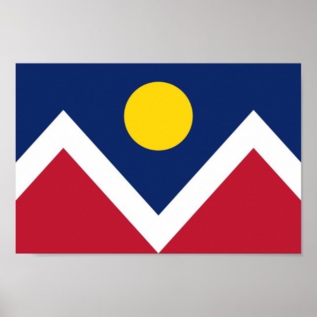 Poster Drapeau de Denver, Colorado (Devant)
