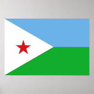 Poster Drapeau de Djibouti