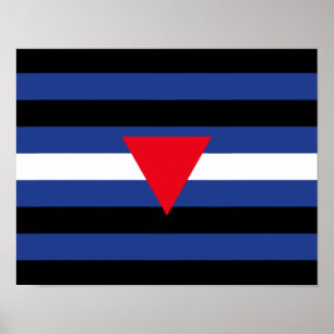 Poster Drapeau de fierté cuir queer