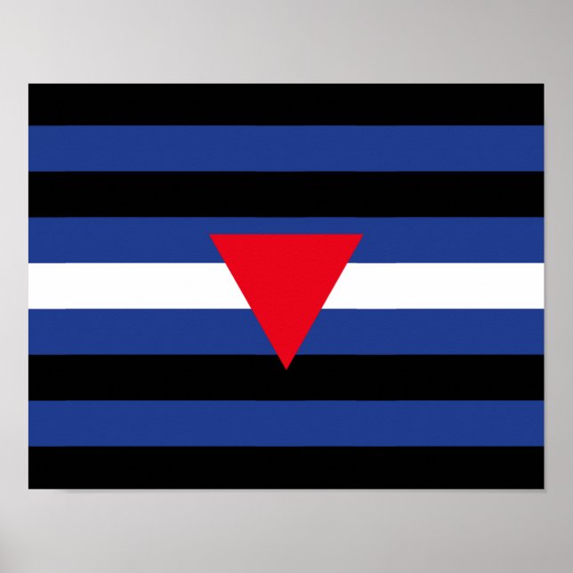Poster Drapeau de fierté cuir queer (Devant)