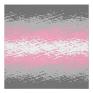 Poster Drapeau de fierté demifille abstrait granuleux bru