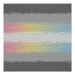 Poster Drapeau de fierté Demifluid Abstrait Groovy Boho T
