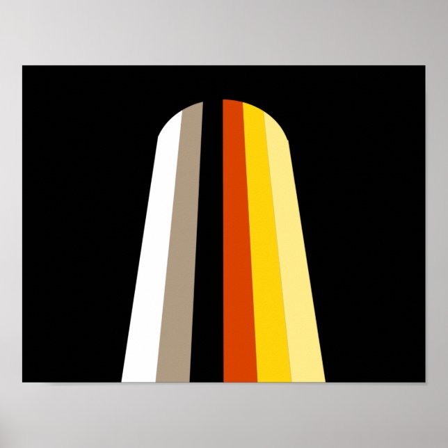 Poster Drapeau de fierté des cheveux longs (Devant)