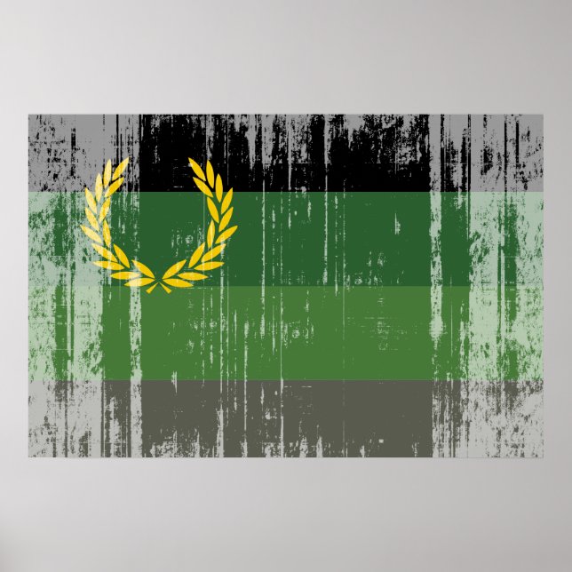 Poster Drapeau de fierté d'uniforme militaire (Devant)