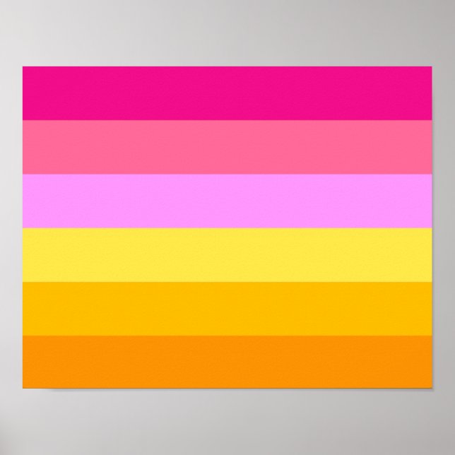 Poster Drapeau de fierté lesbienne (Aube) (Devant)
