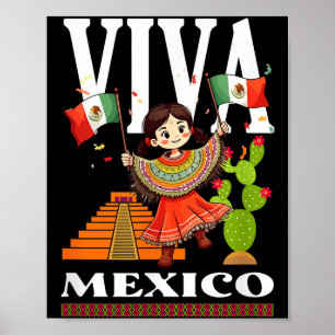 Poster drapeau de fierté mexicaine mexique racines patrim