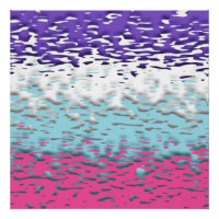 Drapeau de fierté multisexuel funky trippy ondulé