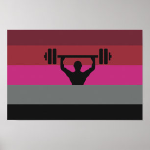 POSTER DRAPEAU DE FIERTE MUSCLE