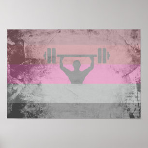 POSTER DRAPEAU DE FIERTE MUSCLE