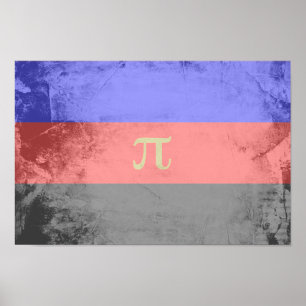 Poster Drapeau de fierté polyamoureuse