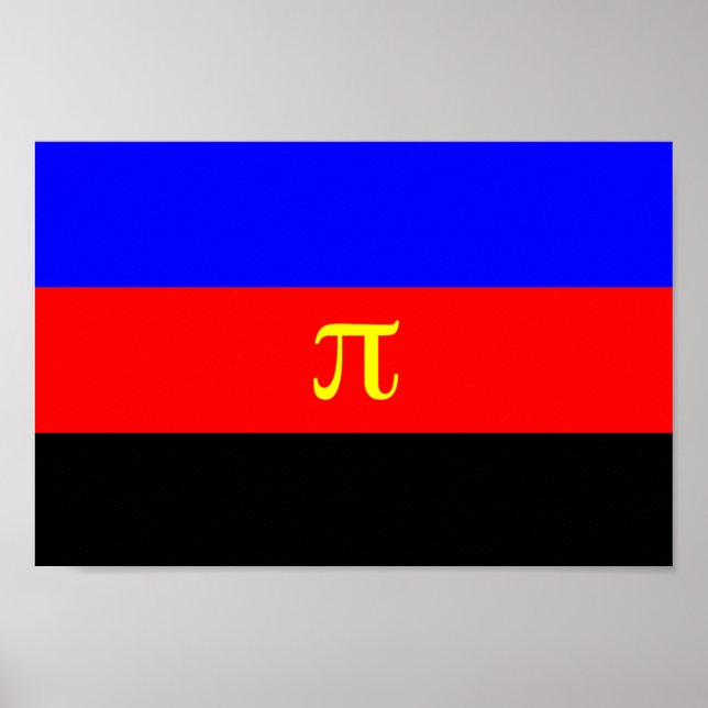 Poster Drapeau de fierté polyamoureuse (Devant)