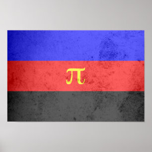 Poster Drapeau de fierté polyamoureuse