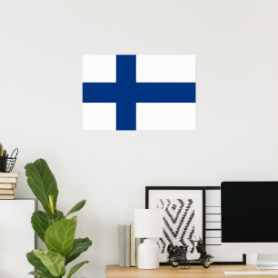 Poster Drapeau de Finlande