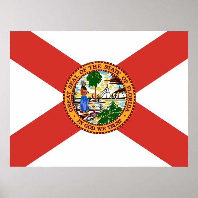 Poster Drapeau de Floride (Devant)
