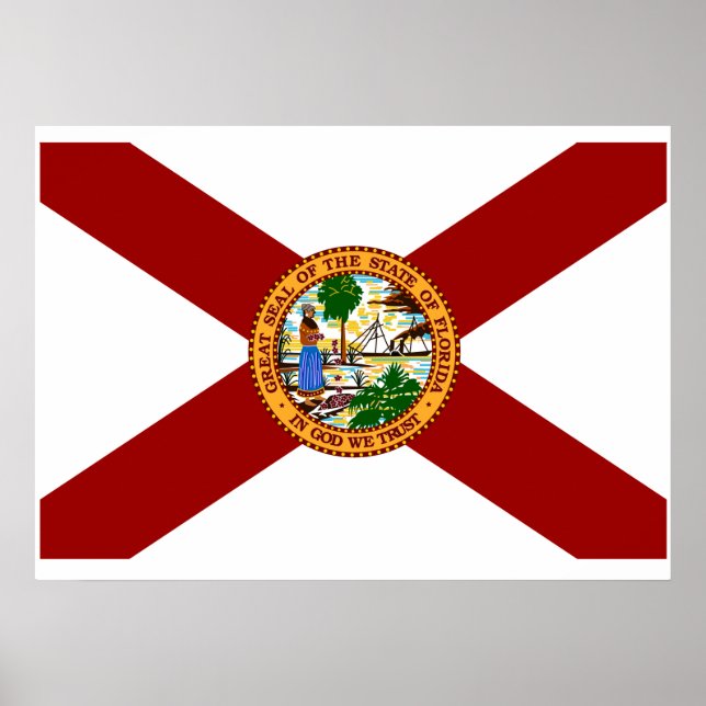 Poster Drapeau de Floride (Devant)