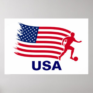 Poster Drapeau de football américain