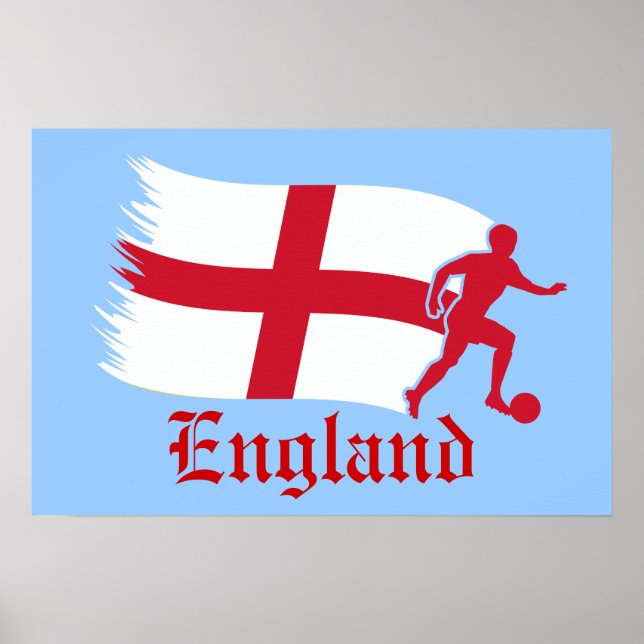 Poster Drapeau de football anglais (Devant)